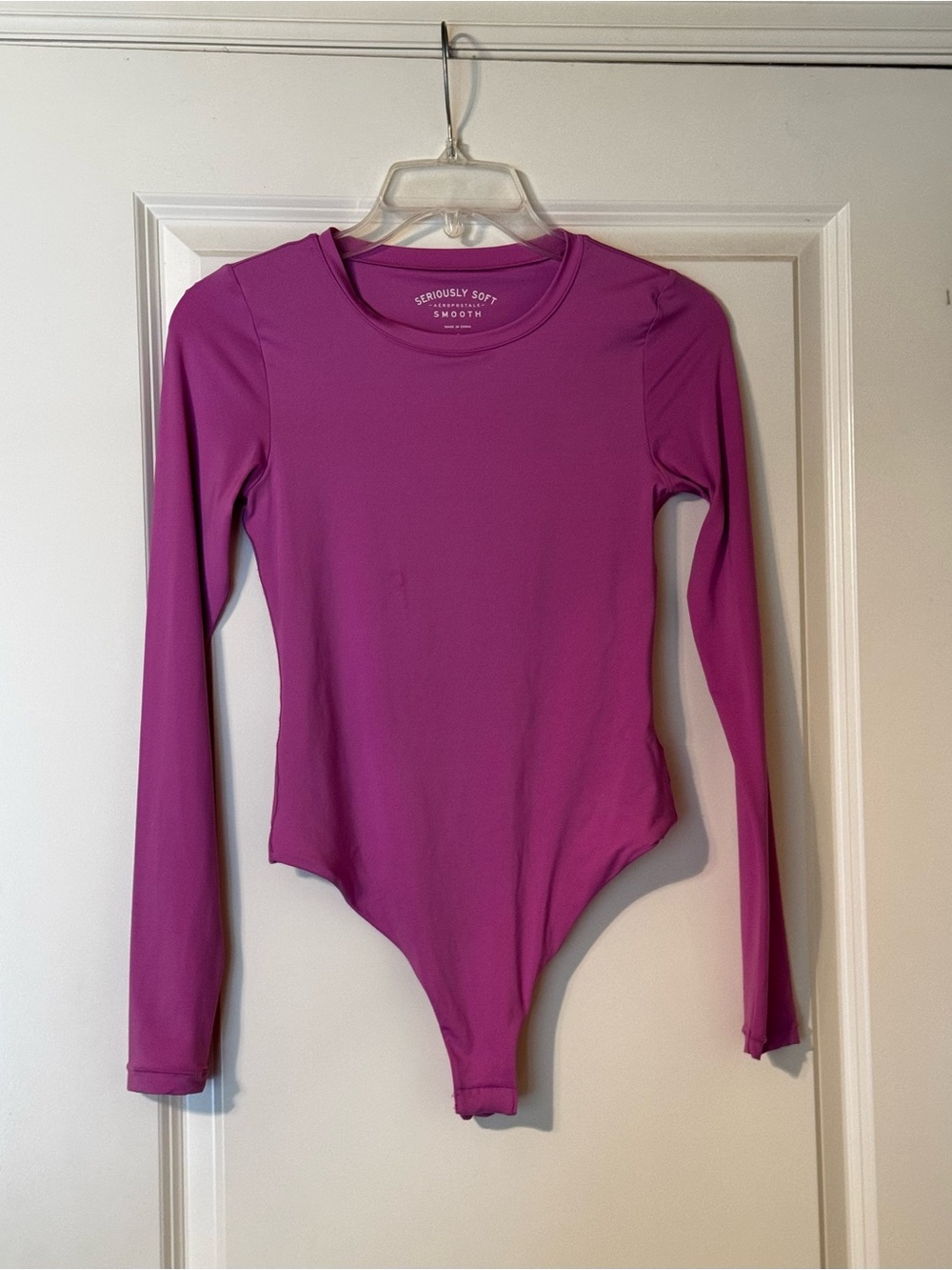Aeropostale Magenta Long Sleeve One-Piece Bodysuit Women’s Size S